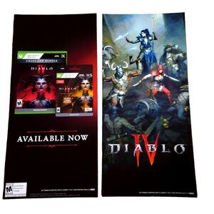 Diablo IV Posters Store Display Signage Promo Decor Wall Art XBOX Series X One